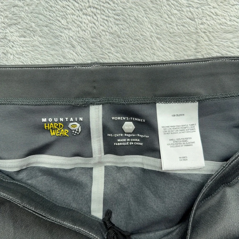 Mountain Hardwear Leggings Womens Medium Gray OL2314 Reflective Running Pants